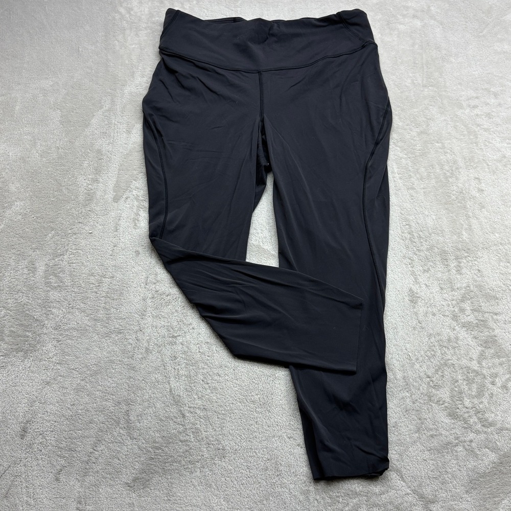 Lululemon Base Pace Leggings Women 14 Black High Rise Activewear Yoga Activewear